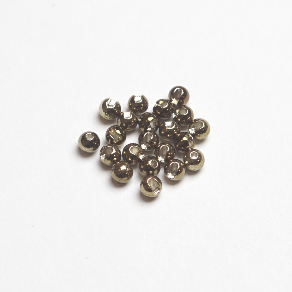 Główki wolframowe slotted metallic olive 3.5 mm 20 szt. tungsten beads